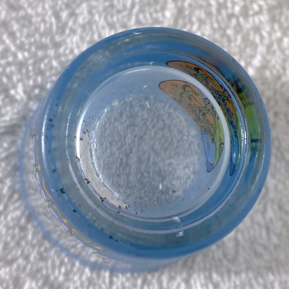 Vintage Israel Blue Frosted Glass Shot Glass Souvenir - Picture 7 of 7